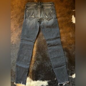 MOTHER black Wash Skinny Jeans